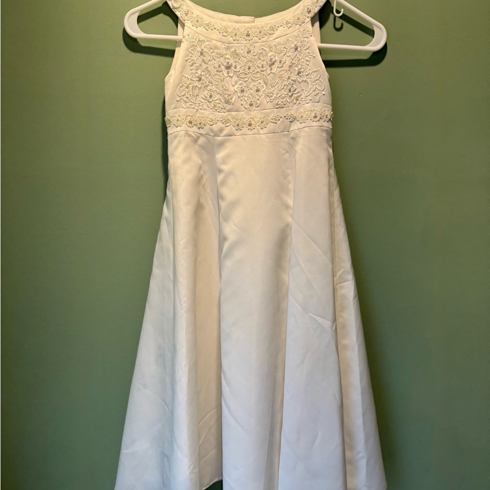 Elegant White Lace Kids Formal Dress